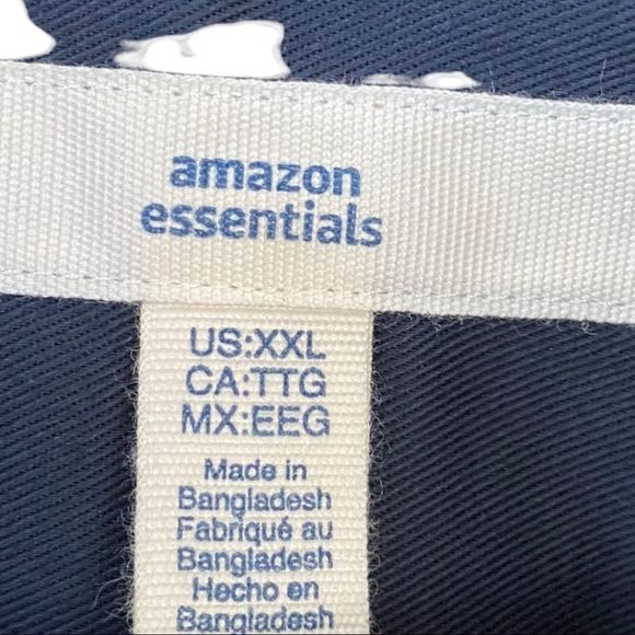 Amazon essentials navy collared button front shirt - Picture 2 of 3